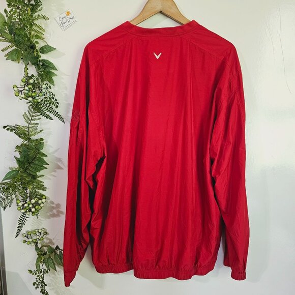 Callaway X-Series Red Mens‎ Pullover Windbreaker Jacket XL - Polyester《932》J - Picture 2 of 7
